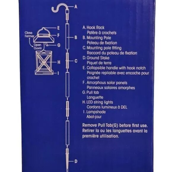 2 PACKS Of Garden Collection Solar Hook Lantern NEW in Box - Picture 3 of 3